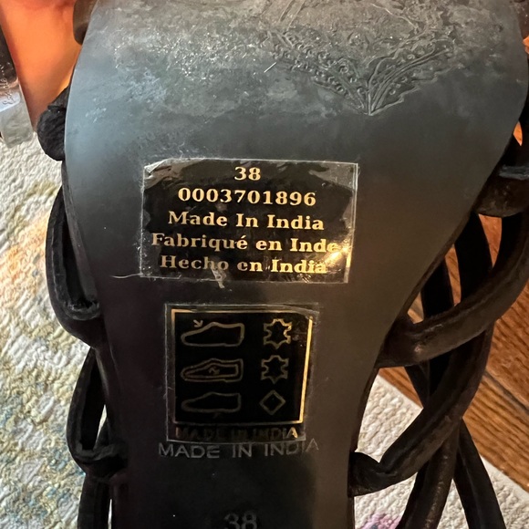 Free people, black sandals, only worn twice. - Picture 5 of 5